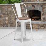 Flash Furniture , CH-31320-24GB-WH-WD-GG, Restaurant Barstools