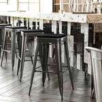 Flash Furniture , CH-31320-30-BK-PL2B-GG, Indoor Outdoor Barstools