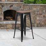 Flash Furniture , CH-31320-30-BK-WD-GG, Restaurant Barstools
