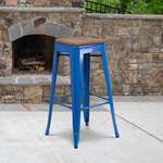 Flash Furniture , CH-31320-30-BL-WD-GG, Restaurant Barstools