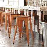 Flash Furniture , CH-31320-30-OR-PL2T-GG, Indoor Outdoor Barstools