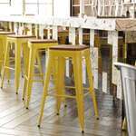 Flash Furniture , CH-31320-30-YL-PL2T-GG, Indoor Outdoor Barstools