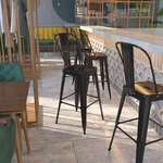 Flash Furniture , CH-31320-30GB-BK-GG, Indoor Outdoor Barstools