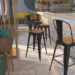 Flash Furniture , CH-31320-30GB-BK-WD-GG, Restaurant Barstools