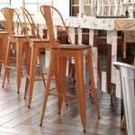 Flash Furniture , CH-31320-30GB-OR-PL2T-GG, Indoor Outdoor Barstools