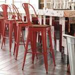 Flash Furniture , CH-31320-30GB-RED-PL2T-GG, Indoor Outdoor Barstools