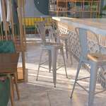 Flash Furniture , CH-31320-30GB-SIL-GG, Indoor Outdoor Barstools