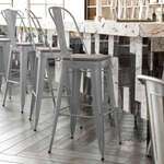 Flash Furniture , CH-31320-30GB-SIL-PL2G-GG, Indoor Outdoor Barstools