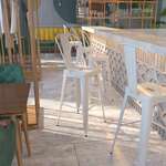 Flash Furniture , CH-31320-30GB-WH-GG, Indoor Outdoor Barstools