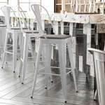 Flash Furniture , CH-31320-30GB-WH-PL2G-GG, Indoor Outdoor Barstools