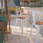 Flash Furniture , CH-31320-30GB-WH-WD-GG, Restaurant Barstools