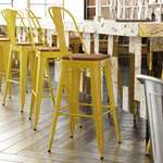 Flash Furniture , CH-31320-30GB-YL-PL2T-GG, Indoor Outdoor Barstools