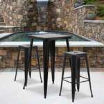 Flash Furniture , CH-31330B-2-30SQ-BK-GG, Indoor Outdoor Sets