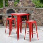 Flash Furniture , CH-31330B-2-30SQ-RED-GG, Indoor Outdoor Sets