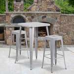 Flash Furniture , CH-31330B-2-30SQ-SIL-GG, Indoor Outdoor Sets