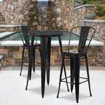 Flash Furniture , CH-51080BH-2-30CAFE-BK-GG, Indoor Outdoor Sets