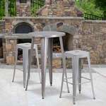 Flash Furniture , CH-51080BH-2-30SQST-SIL-GG, Indoor Outdoor Sets