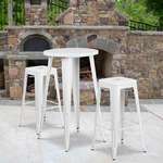 Flash Furniture , CH-51080BH-2-30SQST-WH-GG, Indoor Outdoor Sets
