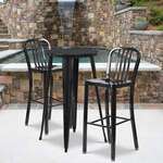 Flash Furniture , CH-51080BH-2-30VRT-BK-GG, Indoor Outdoor Sets