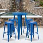 Flash Furniture , CH-51080BH-4-30SQST-BL-GG, Indoor Outdoor Sets