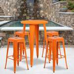Flash Furniture , CH-51080BH-4-30SQST-OR-GG, Indoor Outdoor Sets