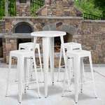 Flash Furniture , CH-51080BH-4-30SQST-WH-GG, Indoor Outdoor Sets