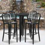 Flash Furniture , CH-51080BH-4-30VRT-BK-GG, Indoor Outdoor Sets
