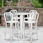 Flash Furniture , CH-51080BH-4-30VRT-WH-GG, Indoor Outdoor Sets