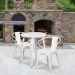 Flash Furniture , CH-51080TH-2-18ARM-WH-GG, Indoor Outdoor Sets