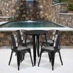 Flash Furniture , CH-51080TH-4-18ARM-BK-GG, Indoor Outdoor Sets