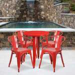 Flash Furniture , CH-51080TH-4-18ARM-RED-GG, Indoor Outdoor Sets