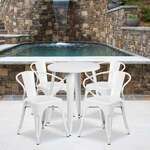 Flash Furniture , CH-51080TH-4-18ARM-WH-GG, Indoor Outdoor Sets