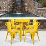 Flash Furniture , CH-51080TH-4-18ARM-YL-GG, Indoor Outdoor Sets