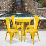 Flash Furniture , CH-51080TH-4-18CAFE-YL-GG, Indoor Outdoor Sets