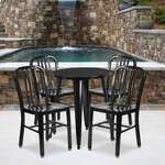 Flash Furniture , CH-51080TH-4-18VRT-BK-GG, Indoor Outdoor Sets