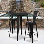 Flash Furniture , CH-51090BH-2-30CAFE-BK-GG, Indoor Outdoor Sets