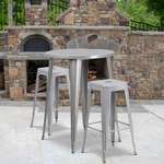Flash Furniture , CH-51090BH-2-30SQST-SIL-GG, Indoor Outdoor Sets