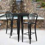 Flash Furniture , CH-51090BH-2-30VRT-BK-GG, Indoor Outdoor Sets