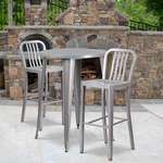 Flash Furniture , CH-51090BH-2-30VRT-SIL-GG, Indoor Outdoor Sets