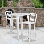 Flash Furniture , CH-51090BH-2-30VRT-WH-GG, Indoor Outdoor Sets