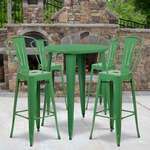 Flash Furniture , CH-51090BH-4-30CAFE-GN-GG, Indoor Outdoor Sets