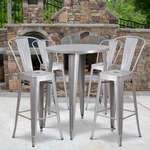 Flash Furniture , CH-51090BH-4-30CAFE-SIL-GG, Indoor Outdoor Sets