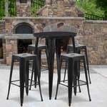 Flash Furniture , CH-51090BH-4-30SQST-BK-GG, Indoor Outdoor Sets