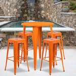Flash Furniture , CH-51090BH-4-30SQST-OR-GG, Indoor Outdoor Sets