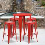 Flash Furniture , CH-51090BH-4-30SQST-RED-GG, Indoor Outdoor Sets