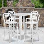 Flash Furniture , CH-51090BH-4-30VRT-WH-GG, Indoor Outdoor Sets