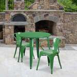 Flash Furniture , CH-51090TH-2-18ARM-GN-GG, Indoor Outdoor Sets