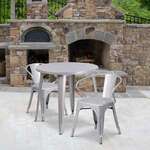 Flash Furniture , CH-51090TH-2-18ARM-SIL-GG, Indoor Outdoor Sets