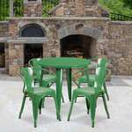 Flash Furniture , CH-51090TH-4-18ARM-GN-GG, Indoor Outdoor Sets