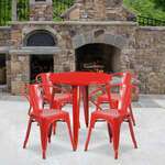Flash Furniture , CH-51090TH-4-18ARM-RED-GG, Indoor Outdoor Sets